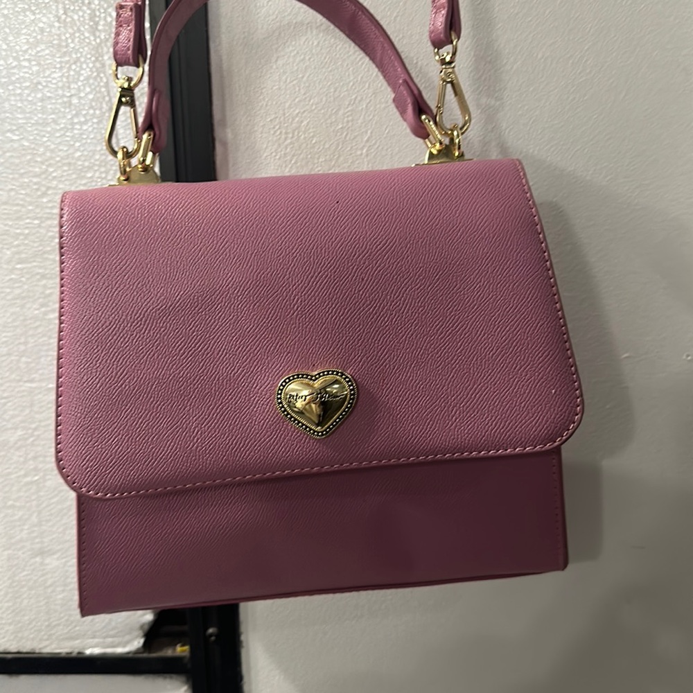 Betsey Johnson pink cross body bag